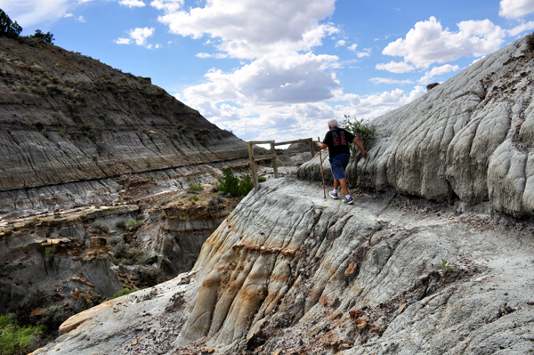 a  trail along the cliff side